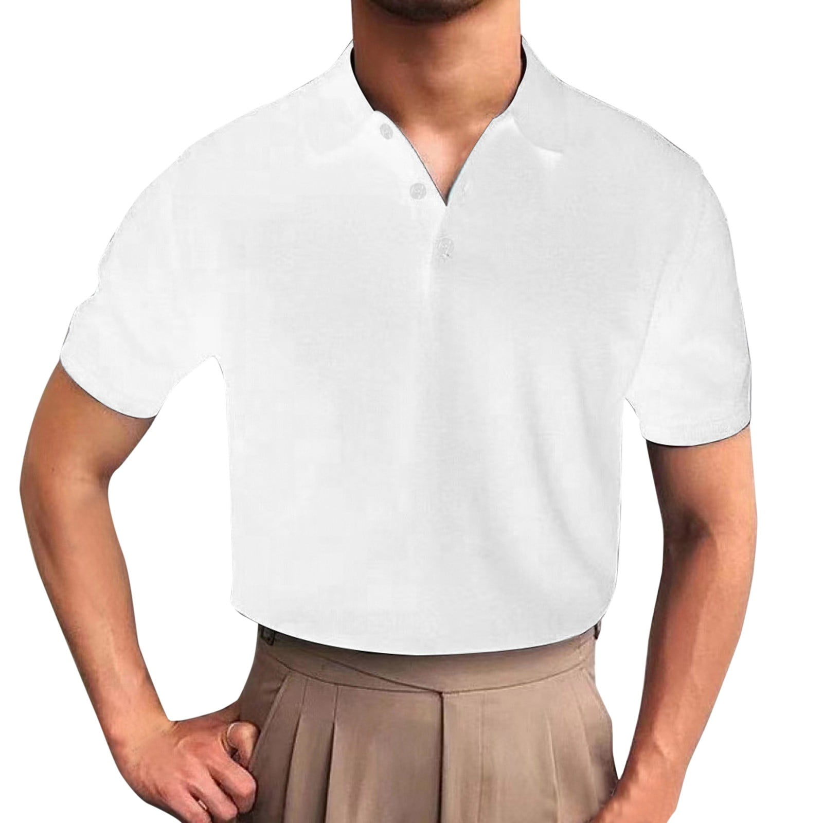 Amazon.com: HOLYWIM Mens Classic Short Sleeve Polo Shirts