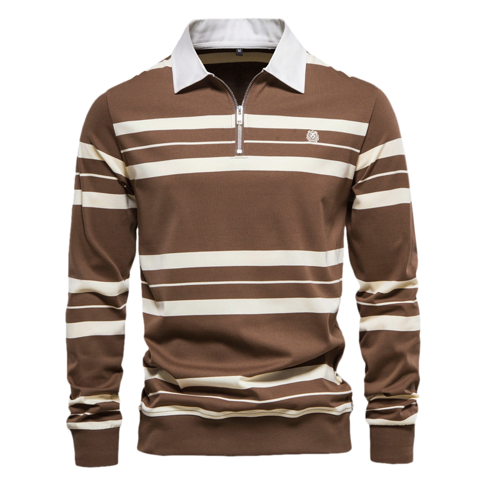 Entyinea Men's Polo Shirts Long Sleeve Collared Golf Shirts Quick Dry