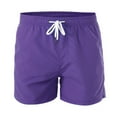 thumbnail image 1 of Entyinea Men's Quick Dry Swim Trunks Quick Dry Beach Shorts Sports Shorts Bathing Suit Boardshorts Swimwear,Purple S, 1 of 4