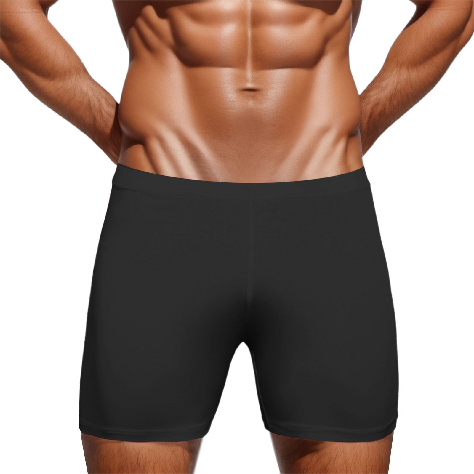 Entyinea Men's Short Leg Boxer Briefs Soft Cotton Knit Mens Boxer