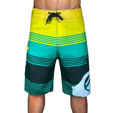 Entyinea Men's Swim Trunks - 1 Pack UPF 50+ Quick Dry Flex Bathing Suit, 9" Inseam (Green,L)