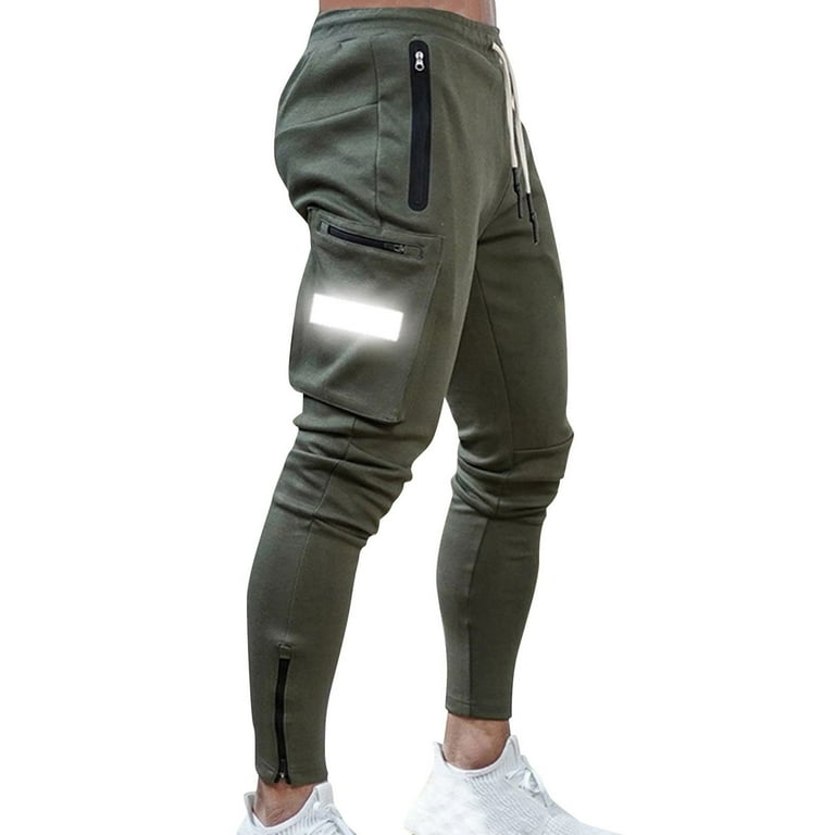Entyinea Mens Cotton Pants Joggers Slim Fit Performance Sweatpants C XL Walmart