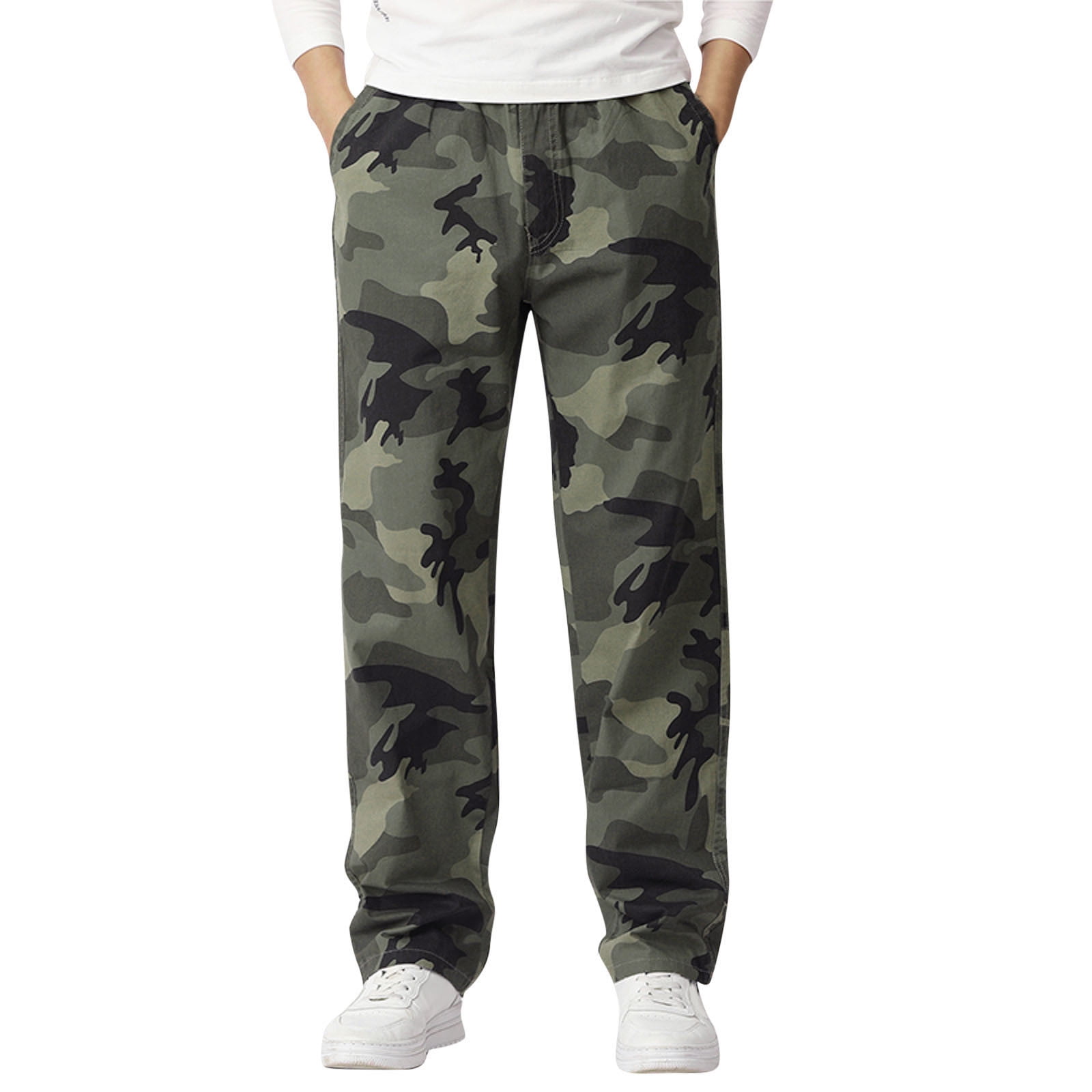 Entyinea Mens Fashion Cargo Pants Uniform Tactical Ripstop Cargo Work