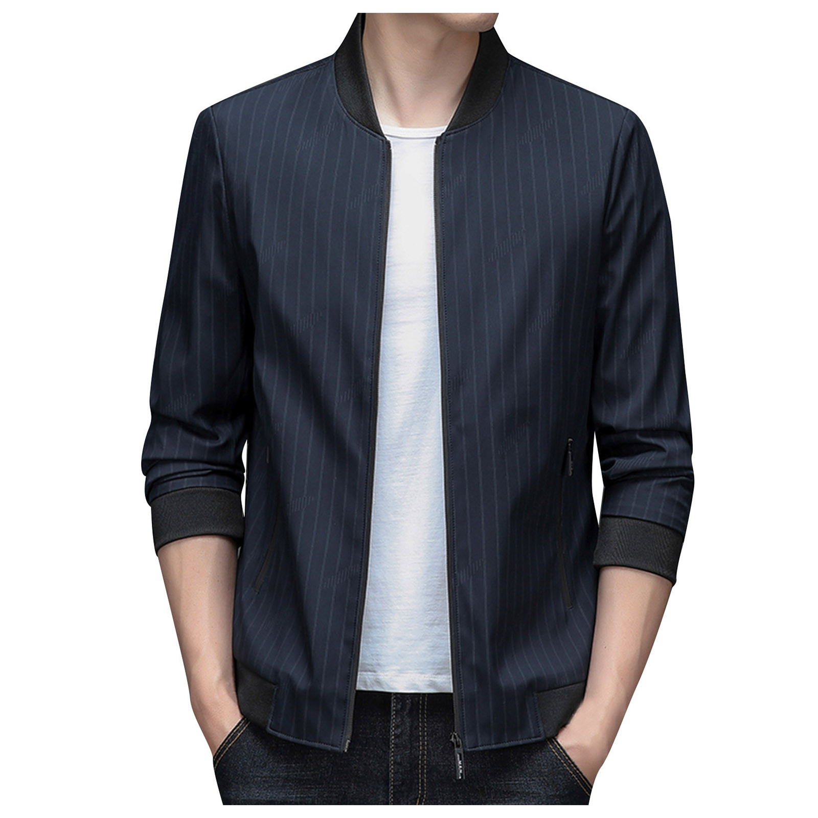 Entyinea Mens Jacket Casual Lightweight Softshell Windbreaker Slim Fit