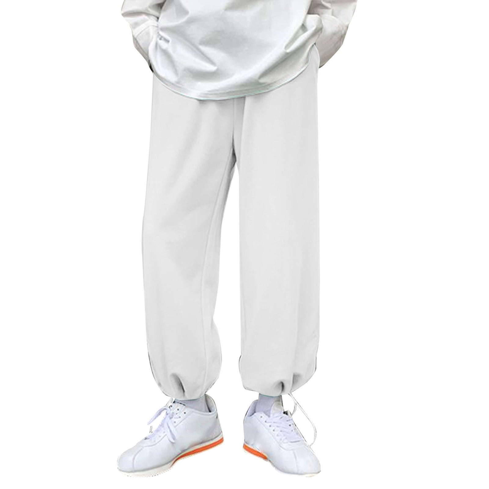 Entyinea Mens Joggers Pants Tapered Gym Workout Pants Drawstring 