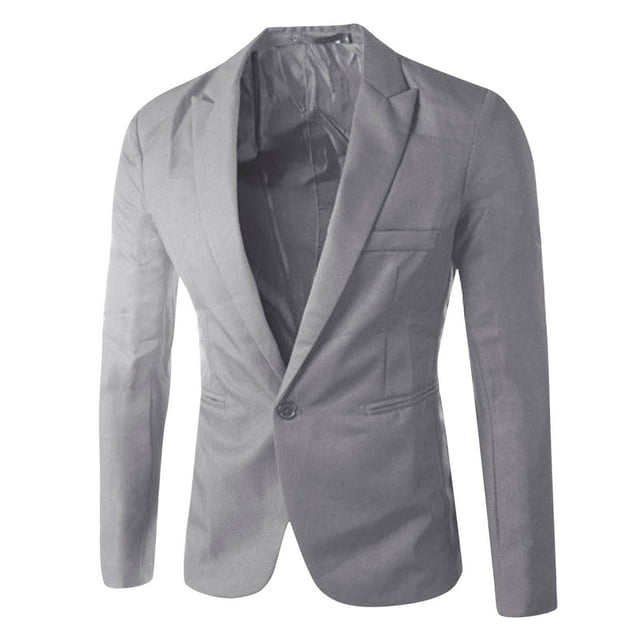 Entyinea Mens Suit Jacket Big And Tall Big and Tall JacketRelaxer Suit Jacket L Grey