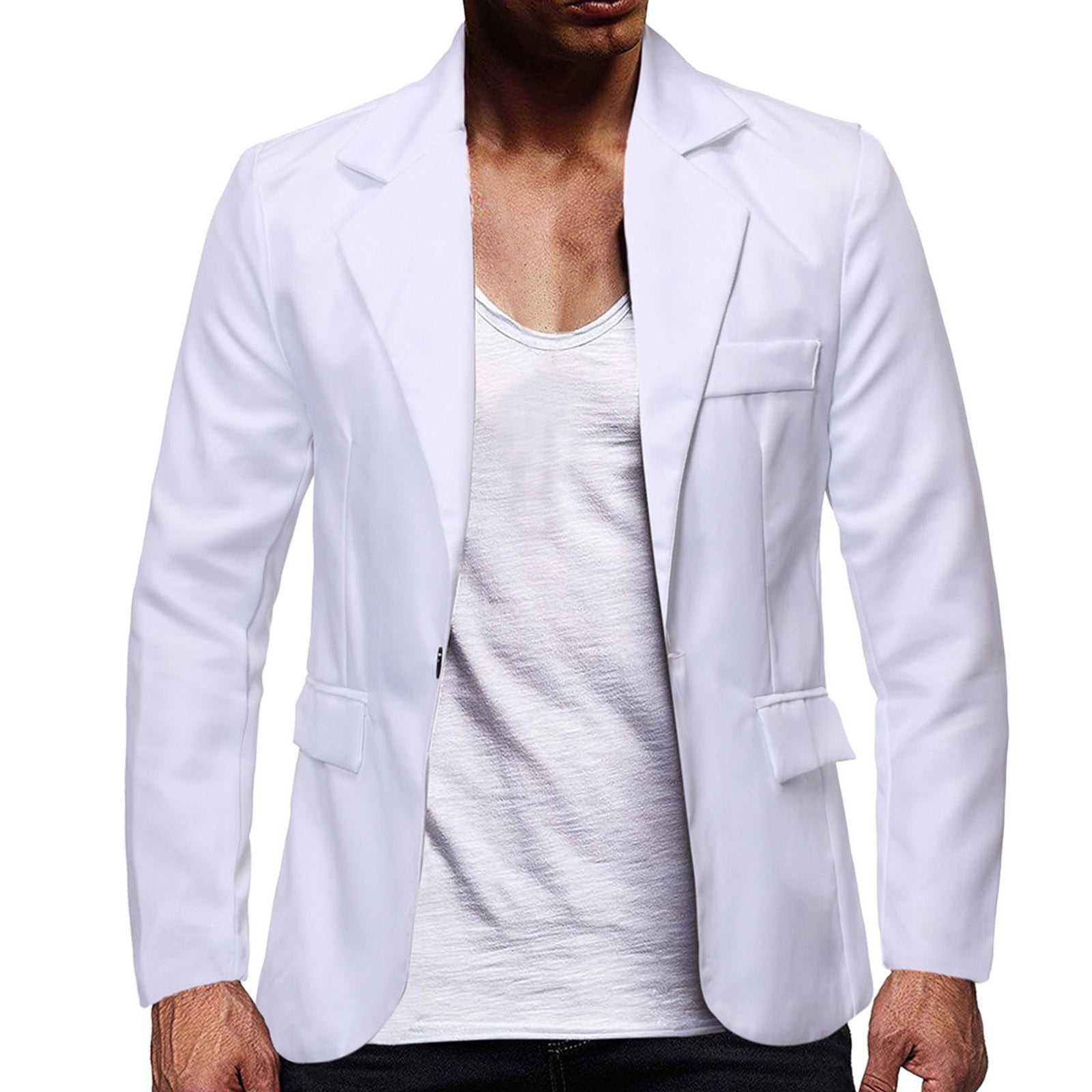 Entyinea Mens Suit Jacket Big And Tall Stretch Classic Fit Suit