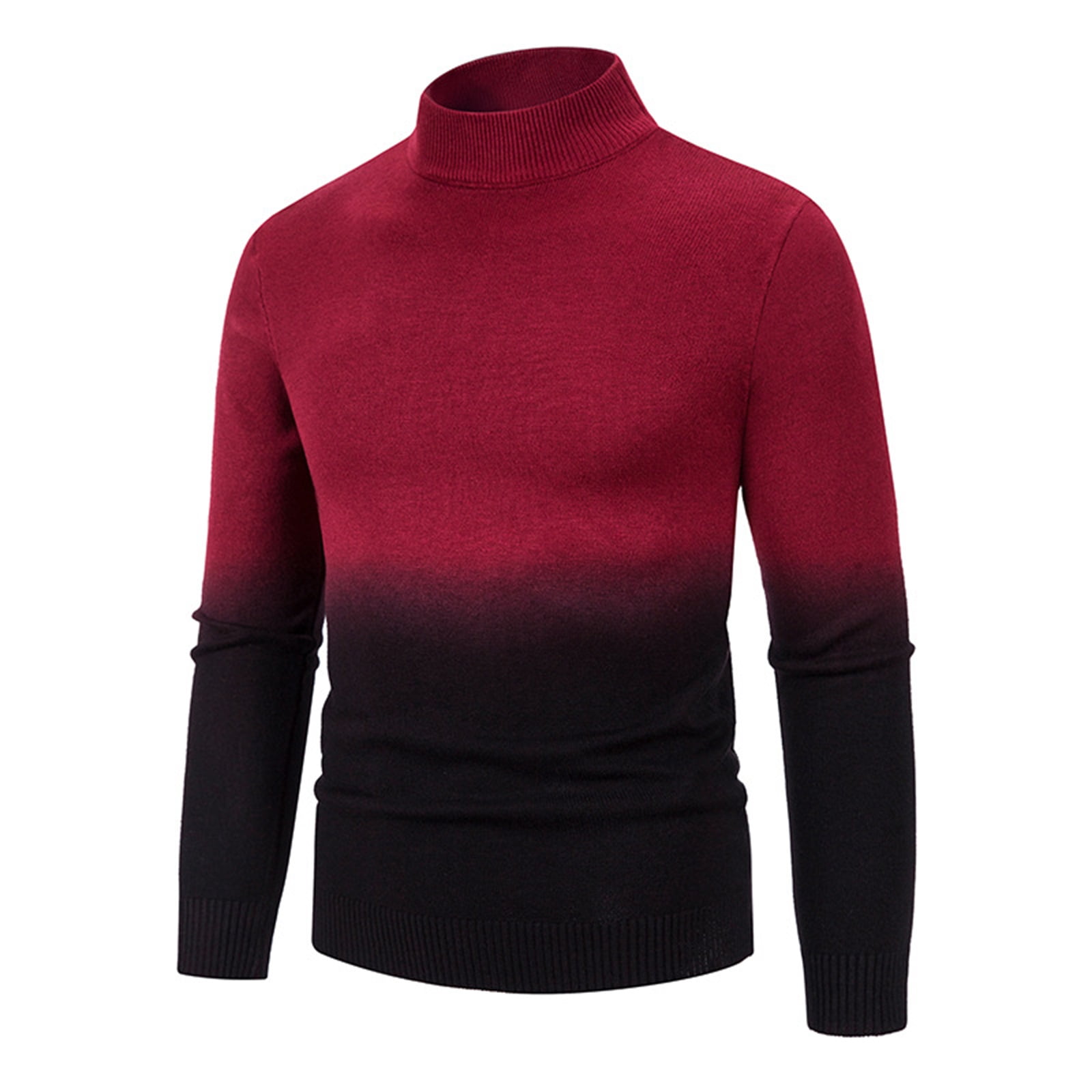 Entyinea Mens Sweaters and Pullovers Wool Blend Cable Knit Crewneck