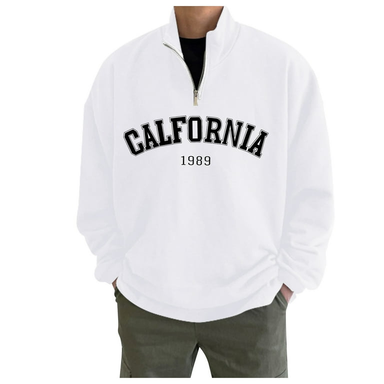 White sweatshirt no hood sales