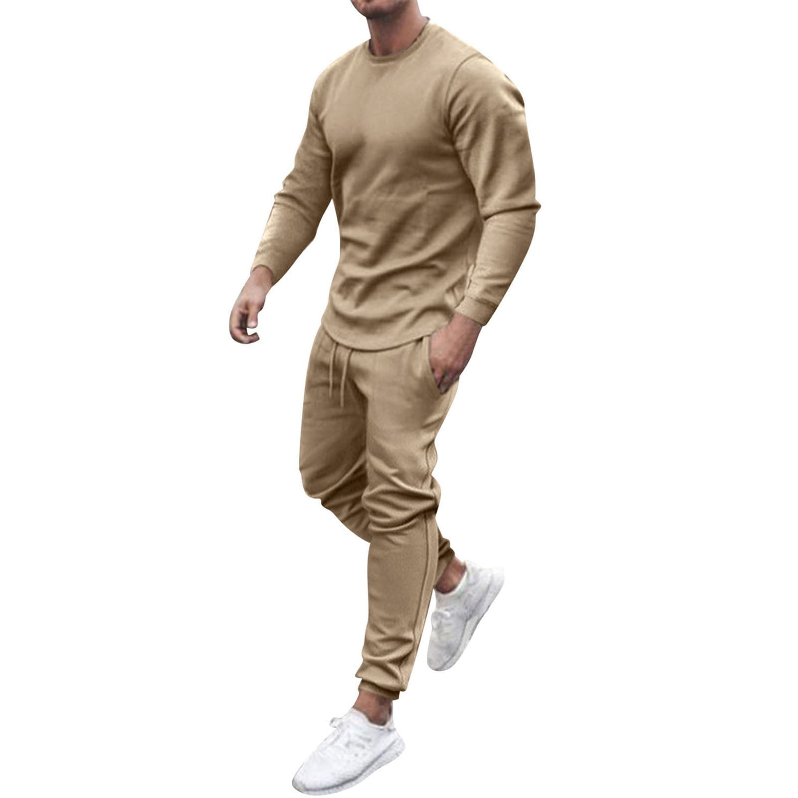 Entyinea Mens Sweatsuit Zip Up Sports Gym Jogging Track Sweat Suit 2
