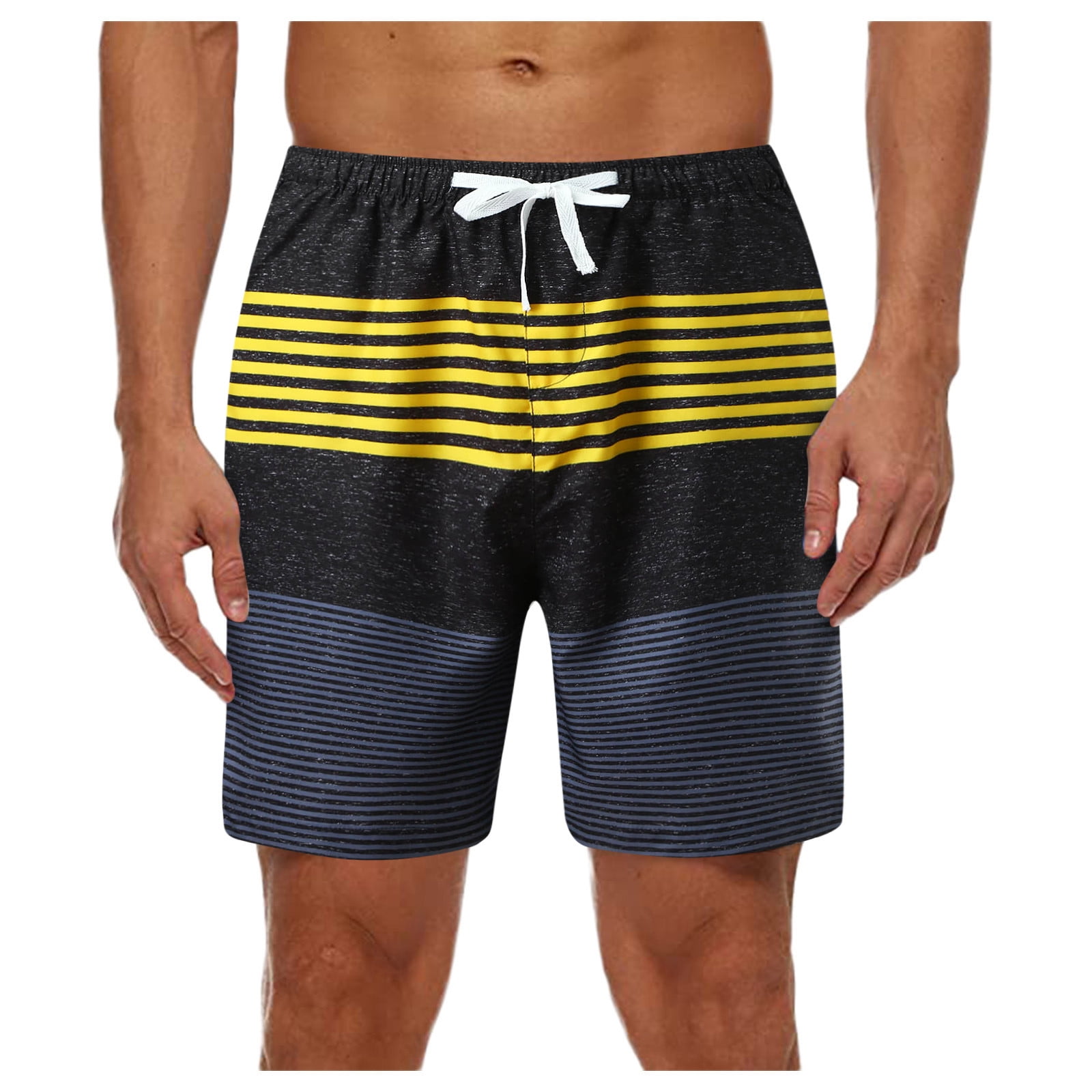 Entyinea Mens Swimwear Quick Dry Bathing Suits 9 Inch Swimming Shorts