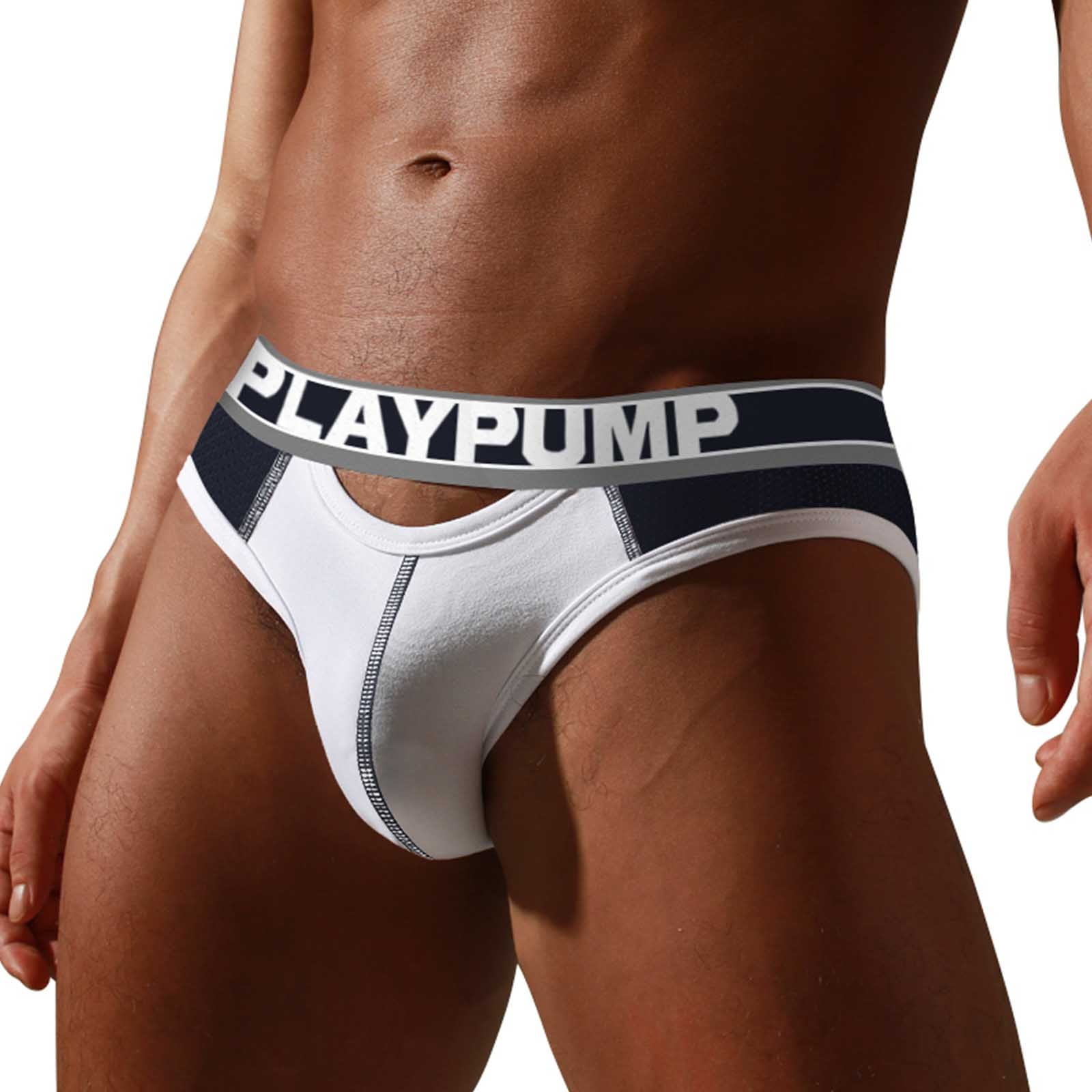 Entyinea Mens Underwear Cotton Stretch Bikini Underwear for men,Gray XL