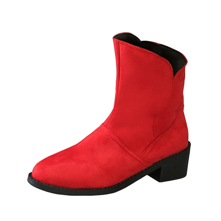 Womens square deals toe motorcycle boots