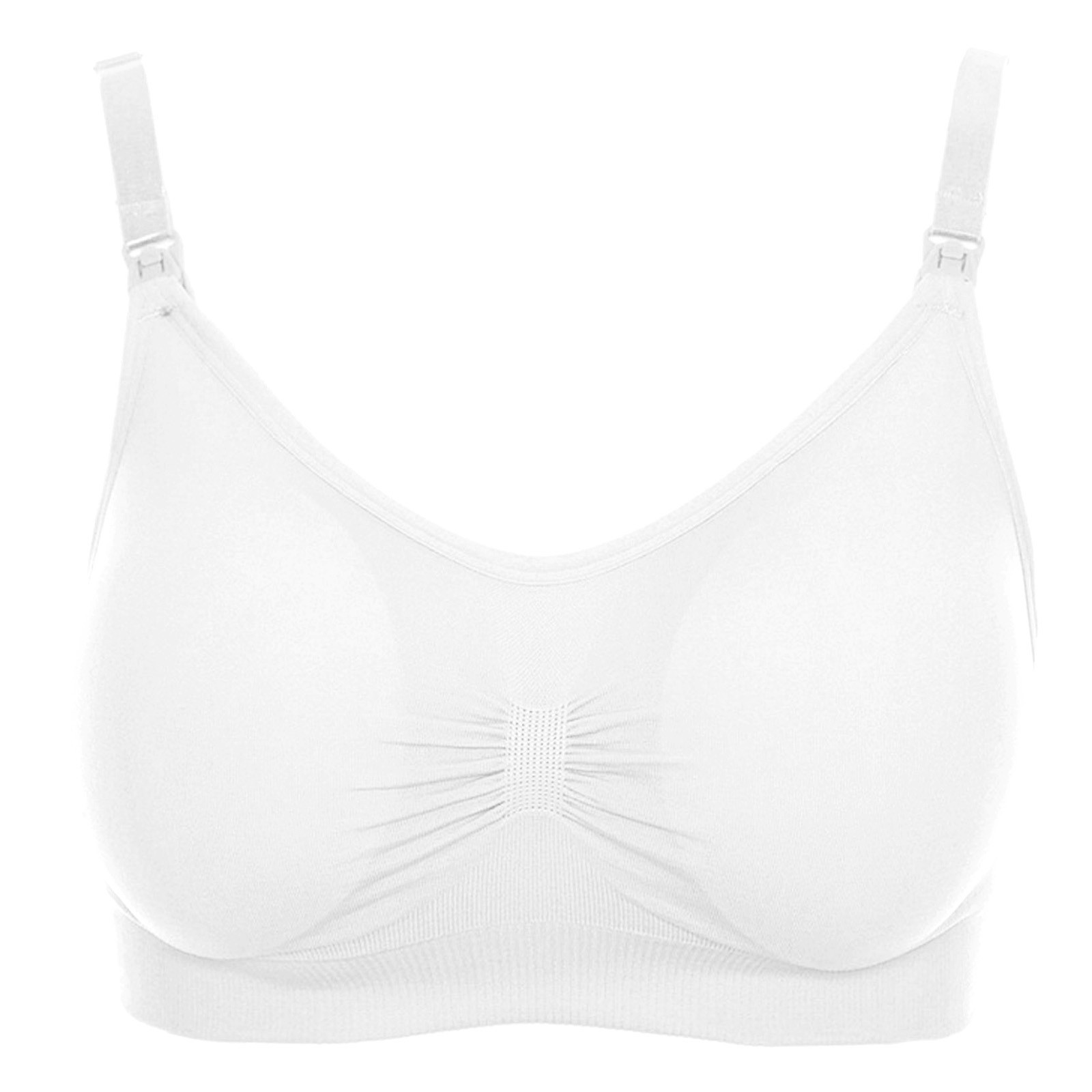 Entyinea Nursing Bras for Breastfeeding Breastfeeding Bralette Underwear White M