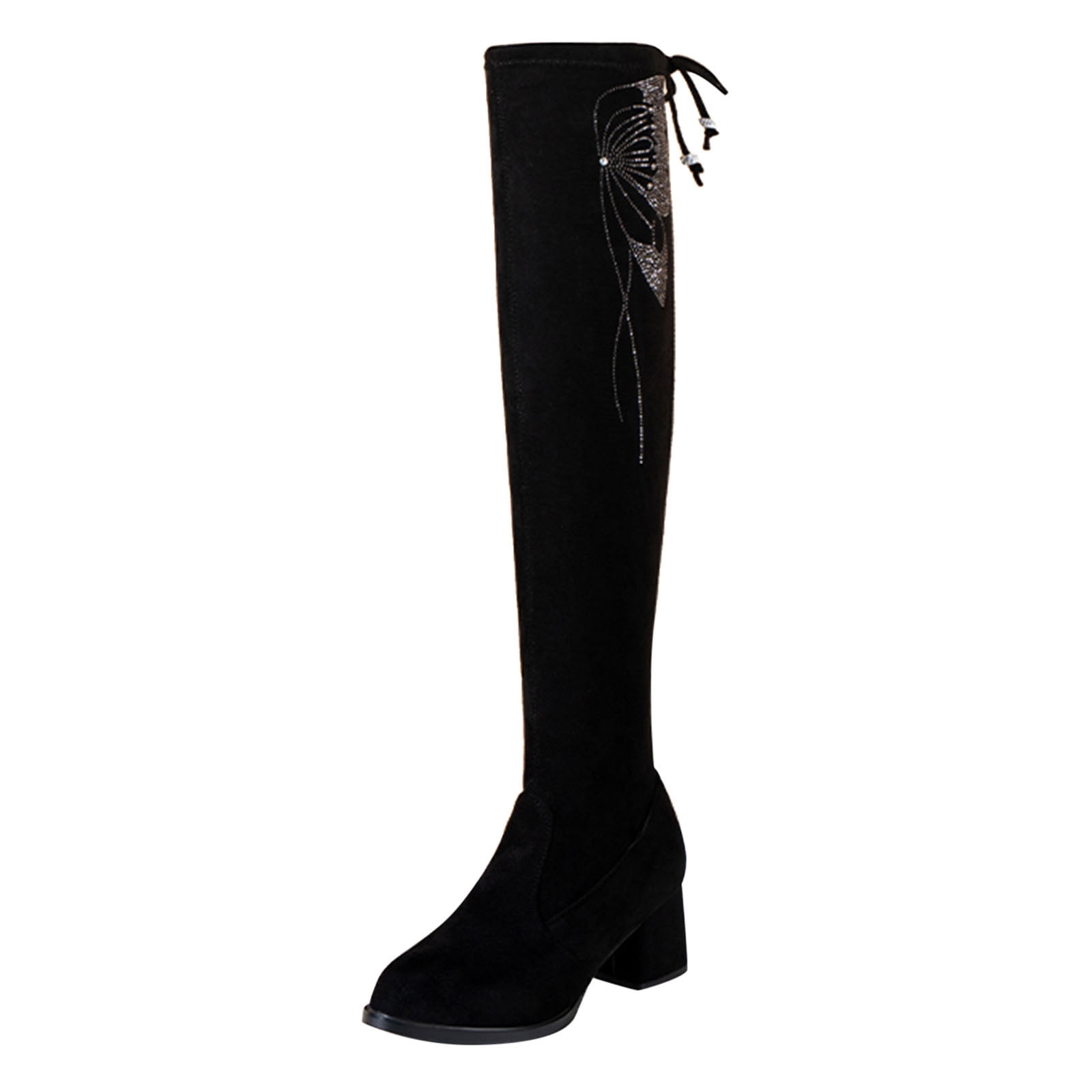 Entyinea Over The Knee Boots Thigh High Heel Boots Women Over The Knee