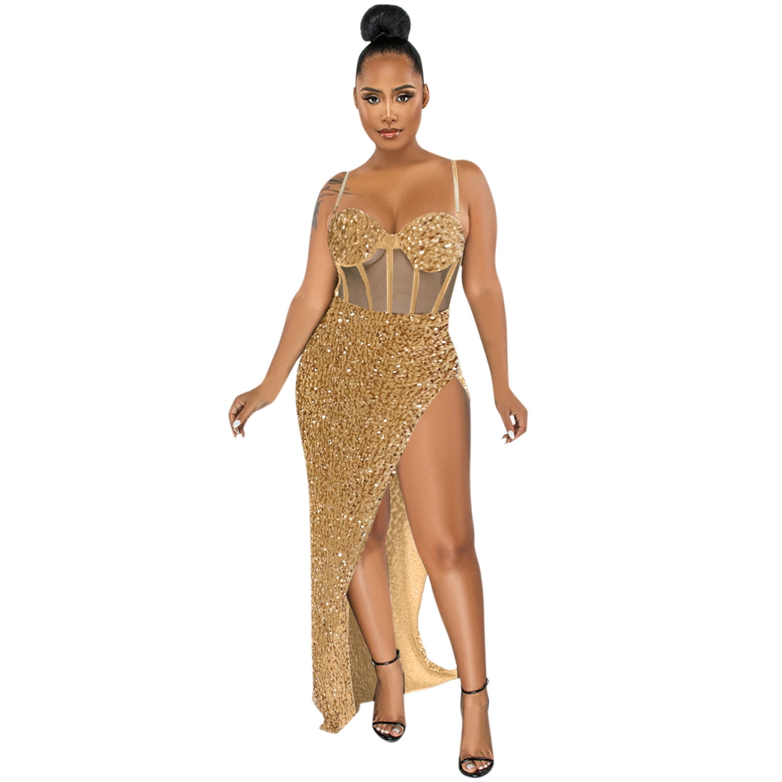 Gold winter formal dresses hot sale