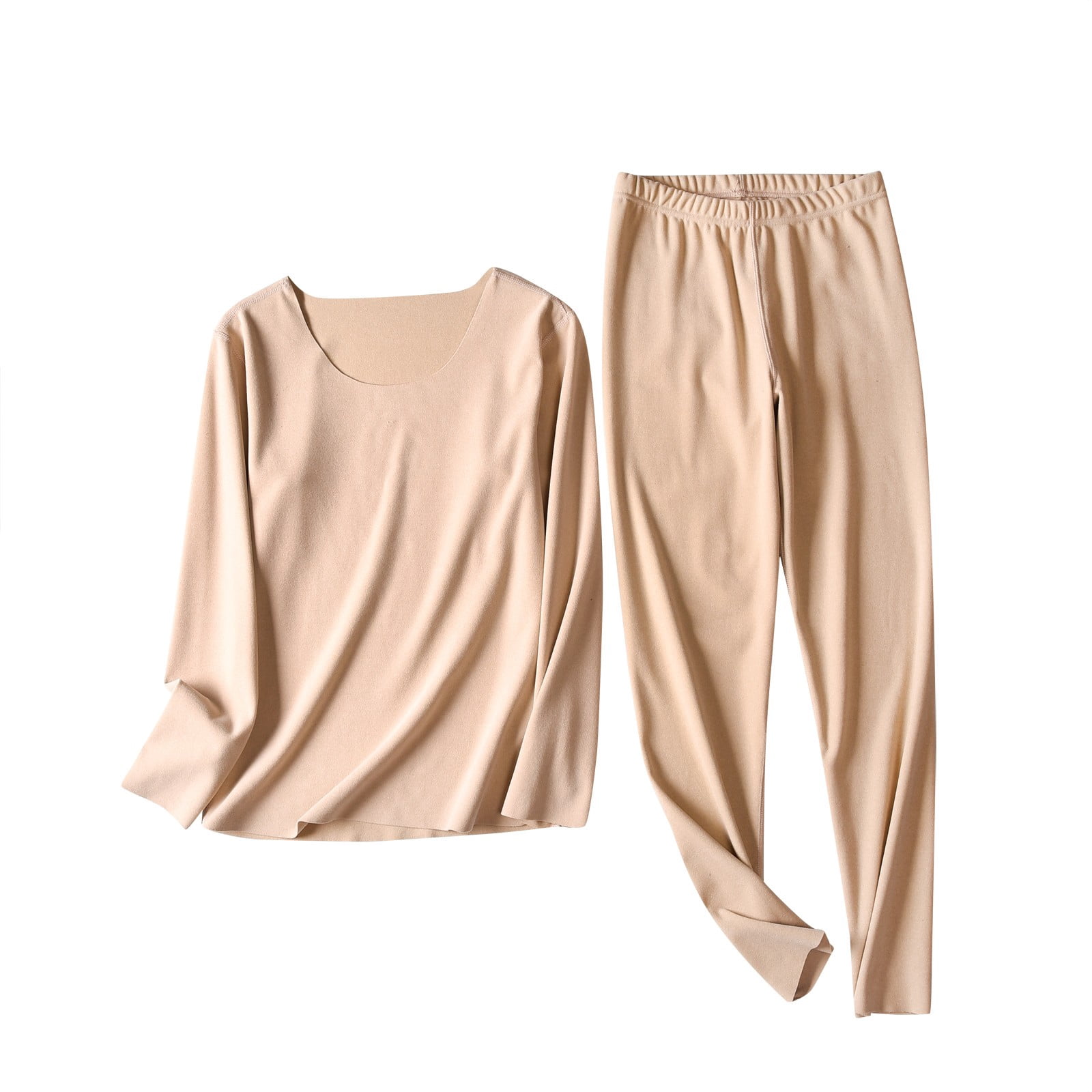 Entyinea Plus Size Thermal Underwear for Women Long Johns Lined Base