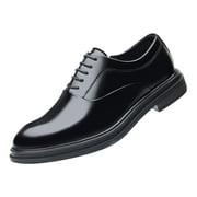 Entyinea Sneaker Shoes for Men Formal Cap Toe Oxford Dress Shoes for Men Comfortable,Black 48