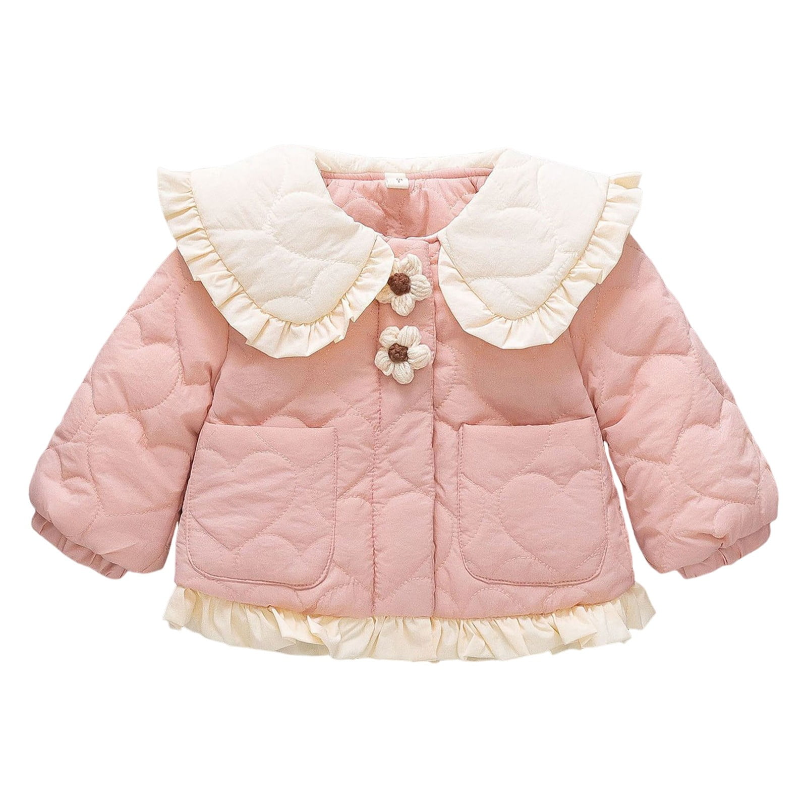 Entyinea Toddler Girl Puffer Jacket Water Resistant Puffer Jacket with