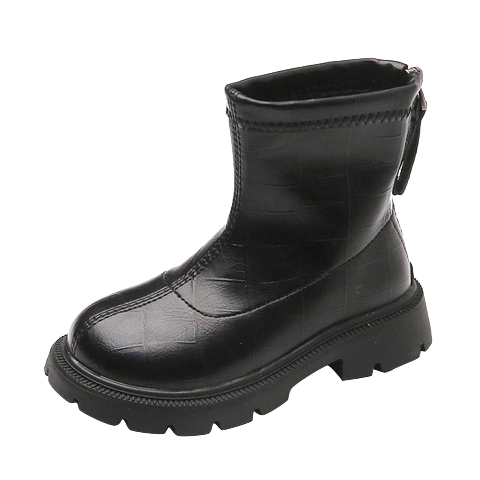 Entyinea Toddler Girls Combat Boots Low Cut Boots Outdoor Rubber Boot