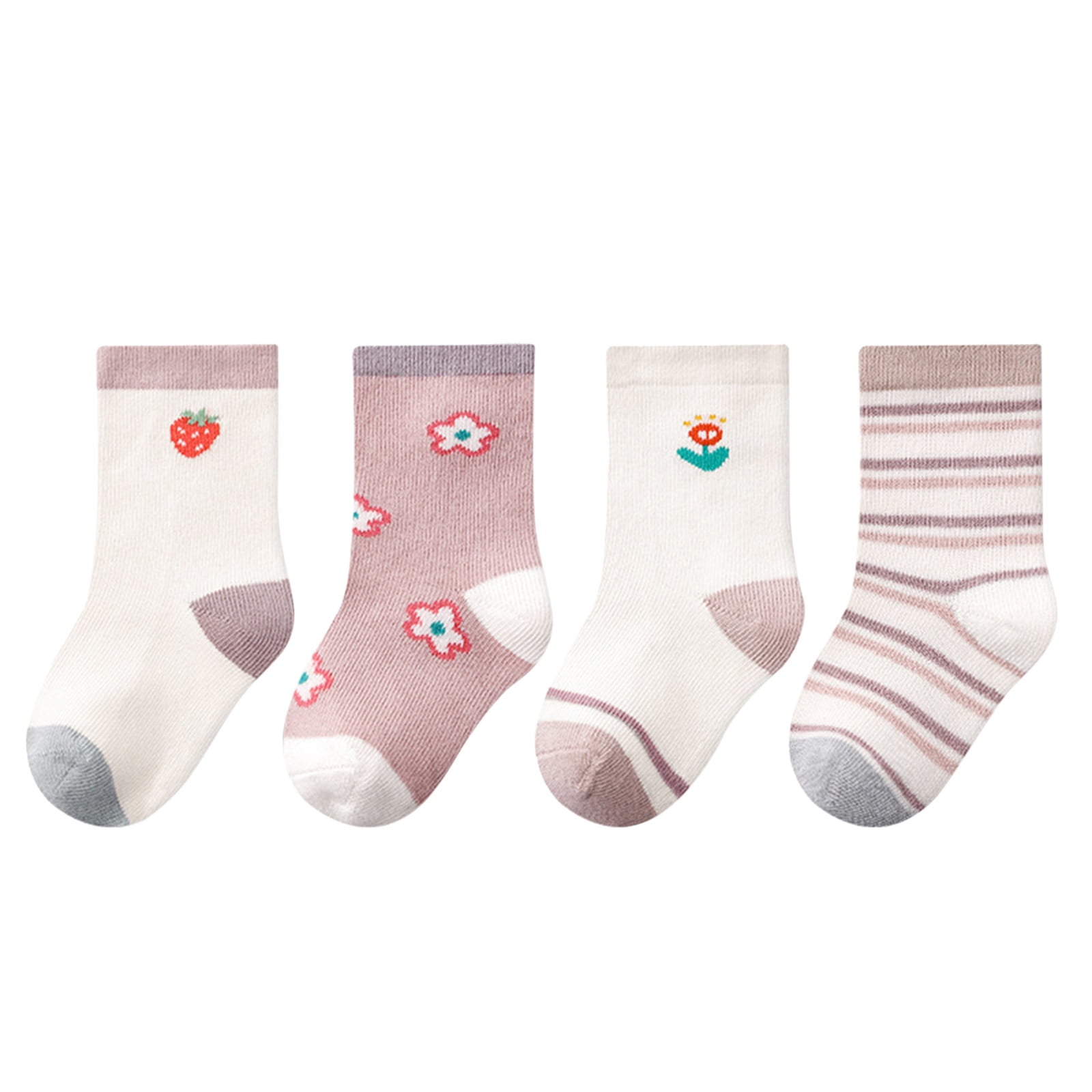 Entyinea Toddler Girls Quarter Socks Infants Toddlers Ruffled Socks