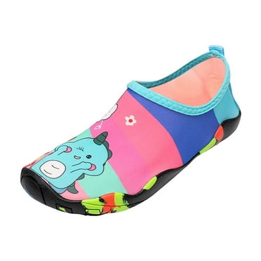 Entyinea Toddler Water Shoes for Girls Boys Quick Dry Aqua Socks Non-Slip Barefoot Sports Shoes for Boys Girls Toddler Hot Pink for 1