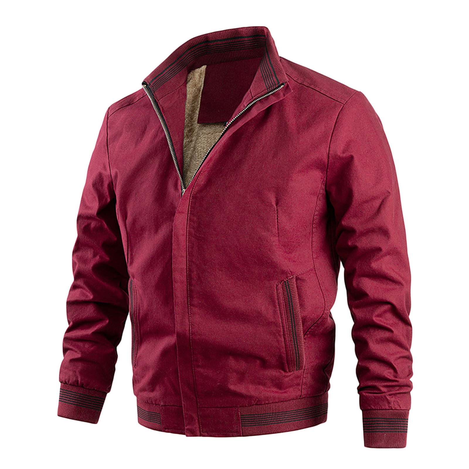 Entyinea Vintage Winter Jackets for Men Leather Jacket with Removable Hood Motorcycle Jacket