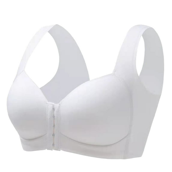 Entyinea Women's Bra Cotton Stretch Extreme Comfort Bra Z4-White 42