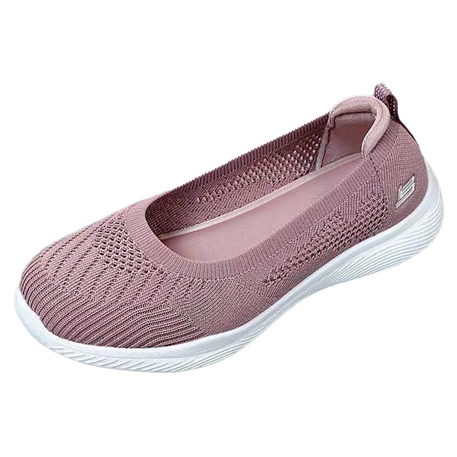 Entyinea Women's Canvas Loafer Flat Round Toe Slip On Walking Flats