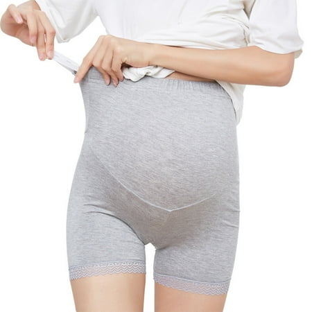 Entyinea Women's Maternity Underwear, Over The Bump Brief Panties, Pregnancy Shapewear,Gray XXL