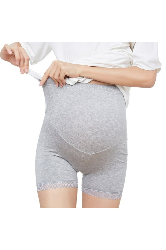 Women's Maternity Underwear, Over The Bump Brief Panties, Pregnancy Shapewear,Gray XXL