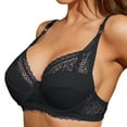 thumbnail image 1 of Entyinea Women's Minimizer Bras Comfort Underwire Bra Full Coverage Convertible T-Shirt Bra Black 36D, 1 of 5