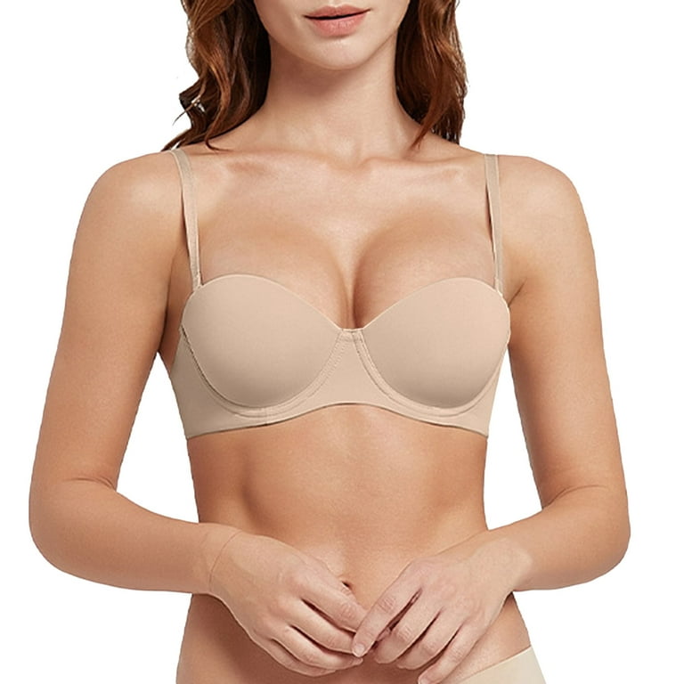Pack of Bras Women Strapless Bra Breast Lift Push Up Bra Self Adhesive  Silicone Bra (Beige, S) at  Women's Clothing store
