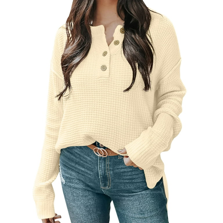Entyinea Women's Oversized Sweaters Batwing Long Sleeve Side Slit Ribbed Knit  Pullover Sweater Tops A L 