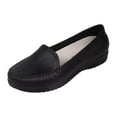 thumbnail image 1 of Entyinea Women's Slip-On Loafer Comfortable Slip on Walking Boat Shoes,Black 7.5, 1 of 5