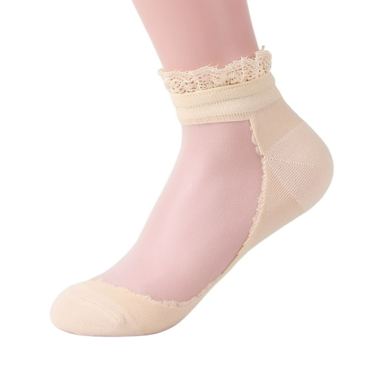 Entyinea Women's Socks Comfort Fit Ankle Socks,Beige - Walmart.com