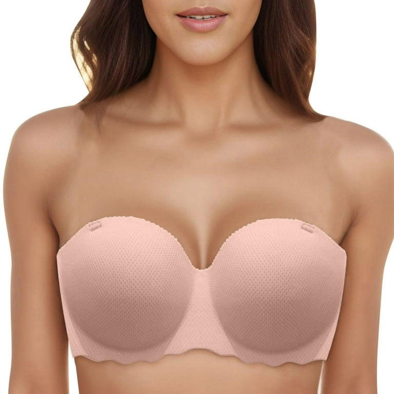 Entyinea Womens Bralettes Perfectly Fit Lightly Lined T-Shirt Bra with  Memory Touch Rose Gold 32 