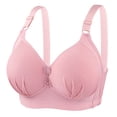 thumbnail image 1 of Entyinea Womens Bras Comfortable No Underwire Full Coverage Plus Size Bralettes Wireless Adjustable Straps Bras Everyday Wear,Pink 38, 1 of 5