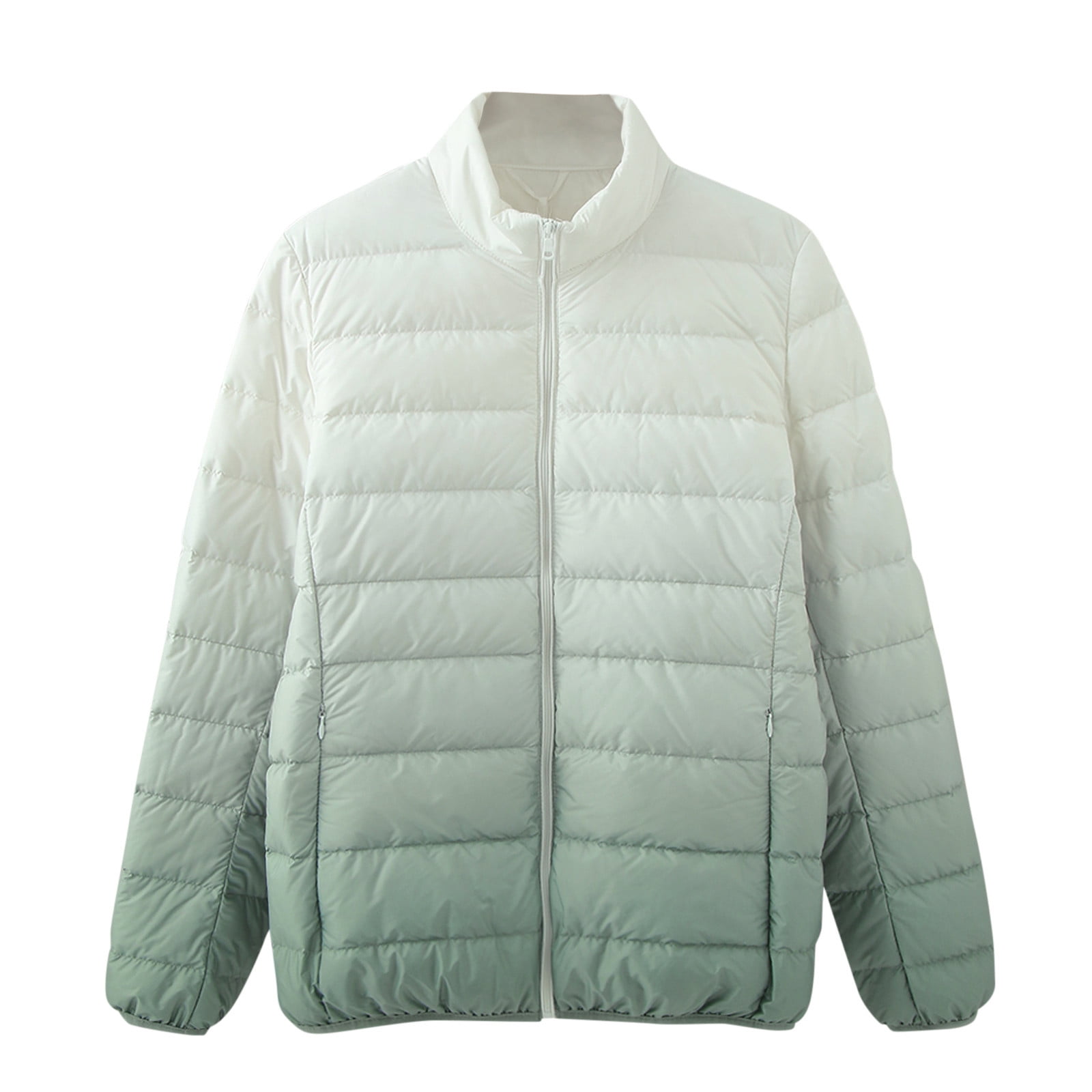 Entyinea Womens Cropped Puffer Jacket Lightweight LongSleeve Water