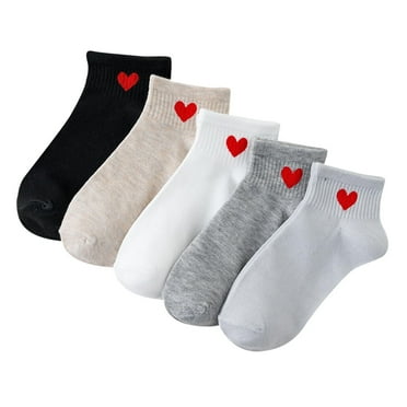 Entyinea Womens Cute Socks Soft Cotton Bootie Socks Women Above Ankle Crew Socks,Beige