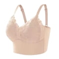 thumbnail image 1 of Entyinea Womens Double Support Wireless Bra Stay Put Strapless Push Up Underwire Bra Beige 4XL, 1 of 2