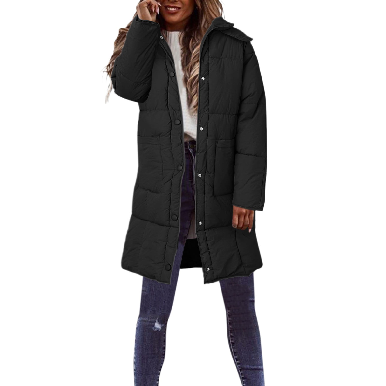 Entyinea Womens Plus Size Puffer Jacket Stretch Lightweight Puffer