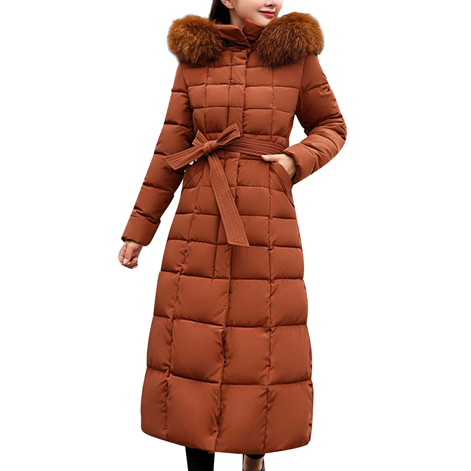 Entyinea Womens Plus Size Puffer Jacket Warm Waterproof Puffer Jacket