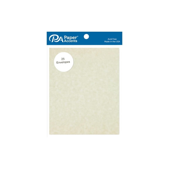 Paper Accents Envelope 4.375x5.75 Inch Parchment Cream 25 Pack, A2 Envelopes with Moisture Seal Strip for Handmade Cards and Invitations