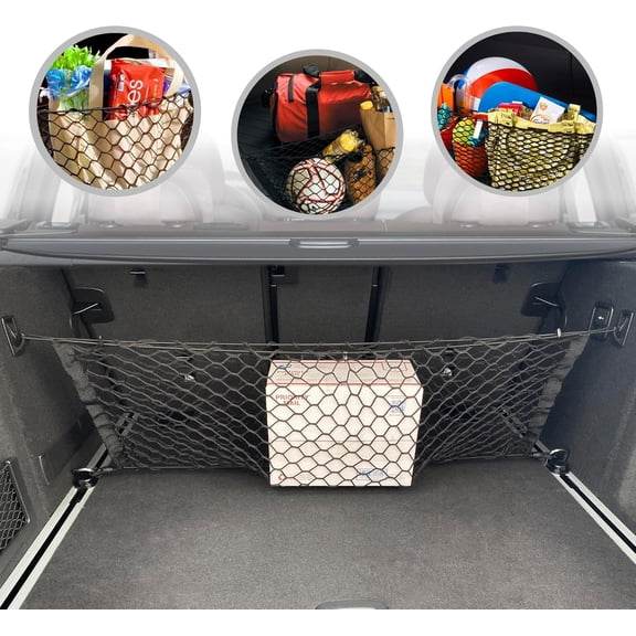 Envelope Automotive Elastic Trunk Mesh Cargo Net for X3 Accessories 2017-2025 - Premium Trunk Organizers and Storage - Luggage Net for Crossover - Best Car Organizer for X3