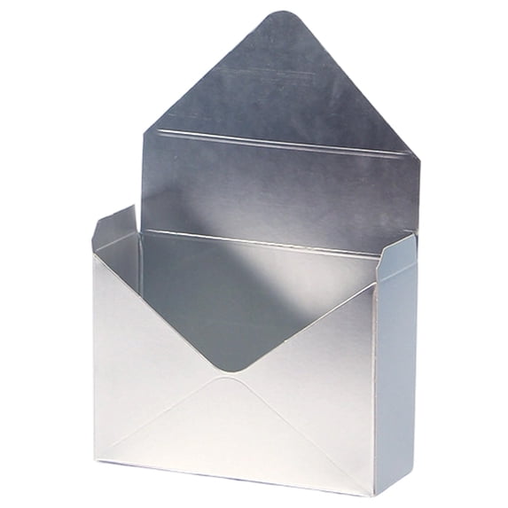 Envelope Box,Valentine Envelope Boxes,Surprise Envelopes Flower Boxes,Florist Bouquet Envelope Boxes,Waterproof Envelop Paper Boxes,Gift for Valentines Day Florist Wedding Party(Silver,7.8x2.7x11.6")