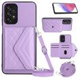 thumbnail image 1 of Envelope Design for Samsung A23 4G Case RFID Blocking Wallet Card Holder Leather PU Flip Cover Folio Lanyard Crossbody Strap Women Girl Magnetic Clasp Kickstand For Samsung Galaxy A23 4G, Purple, 1 of 10