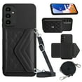 thumbnail image 1 of Envelope Design for Samsung A25 5G Case RFID Blocking Wallet Card Holder Leather PU Flip Cover Folio Lanyard Crossbody Strap Women Girl Magnetic Clasp Kickstand for Samsung Galaxy A25 5G, Black, 1 of 10