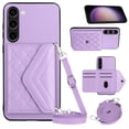 thumbnail image 1 of Envelope Design for Samsung S23 Plus Case RFID Blocking Wallet Card Holder Leather PU Flip Cover Folio Lanyard Crossbody Strap Women Girl Magnetic Clasp Kickstand for Samsung Galaxy S23 Plus,purple, 1 of 10