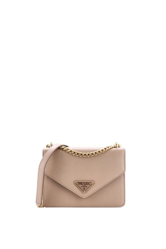 Envelope Flap Chain Shoulder bag Saffiano Leather Small By Rebag